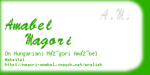 amabel magori business card